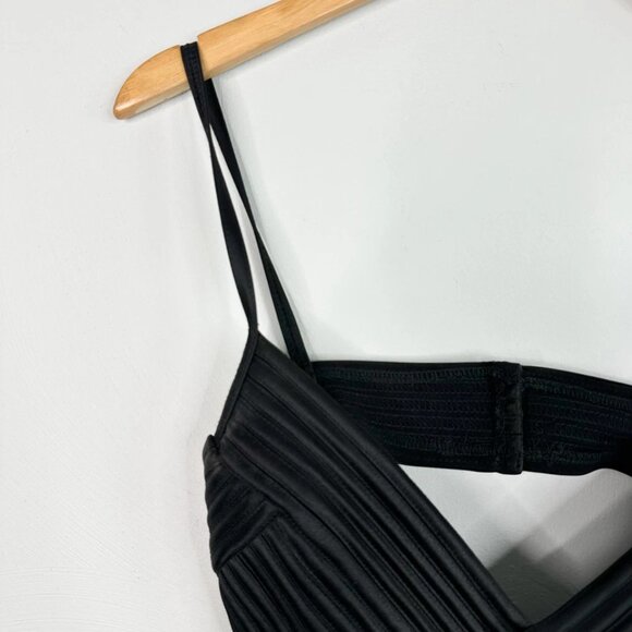 New Tadashi Shoji Black Backless Satin Bustier Like Sheath Cocktail Dress Sz. 12 - Picture 6 of 11